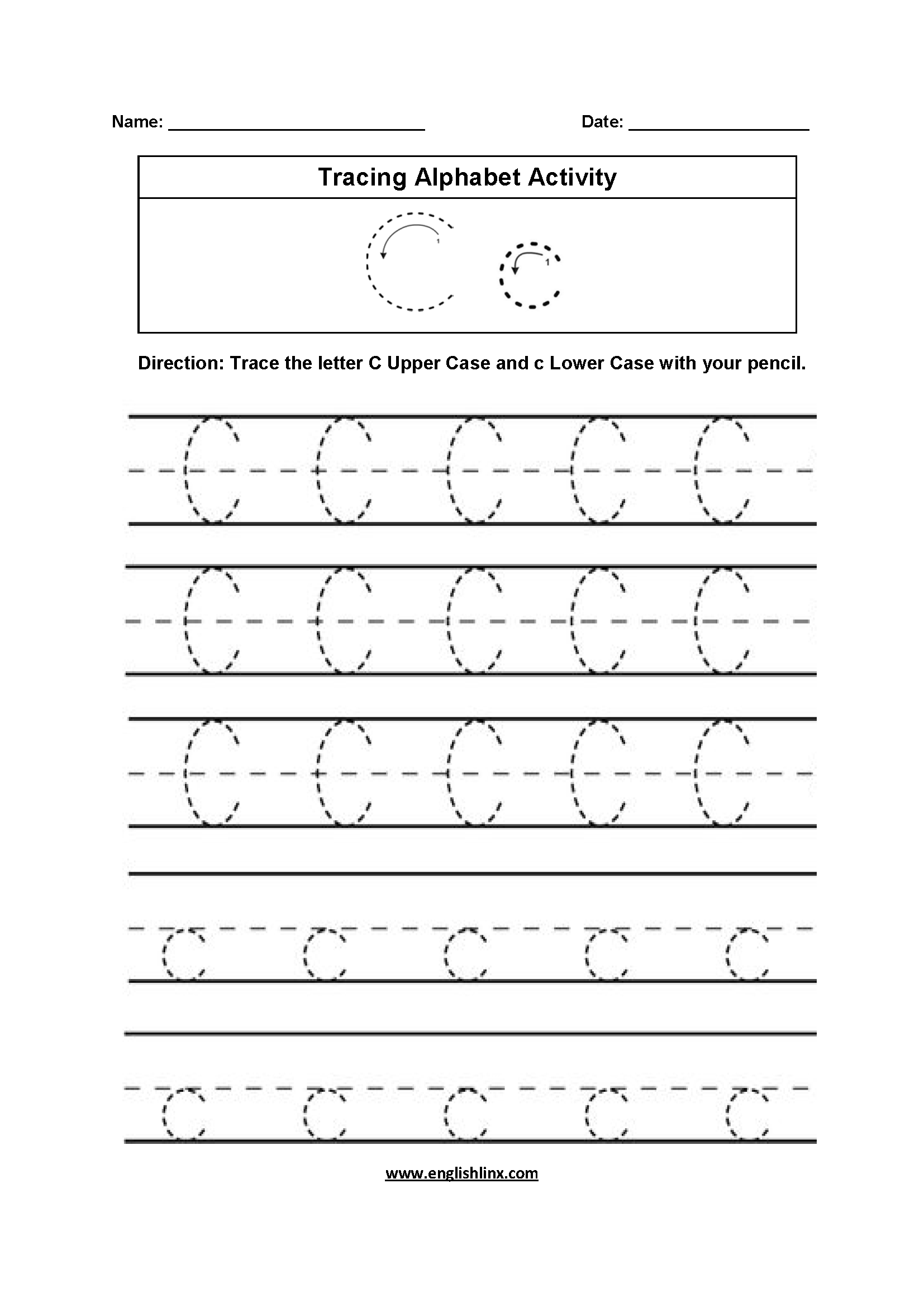 Tracing Letter C | Kids Activities