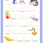 Tracing Letter Study English Alphabet Worksheet Kids Logic