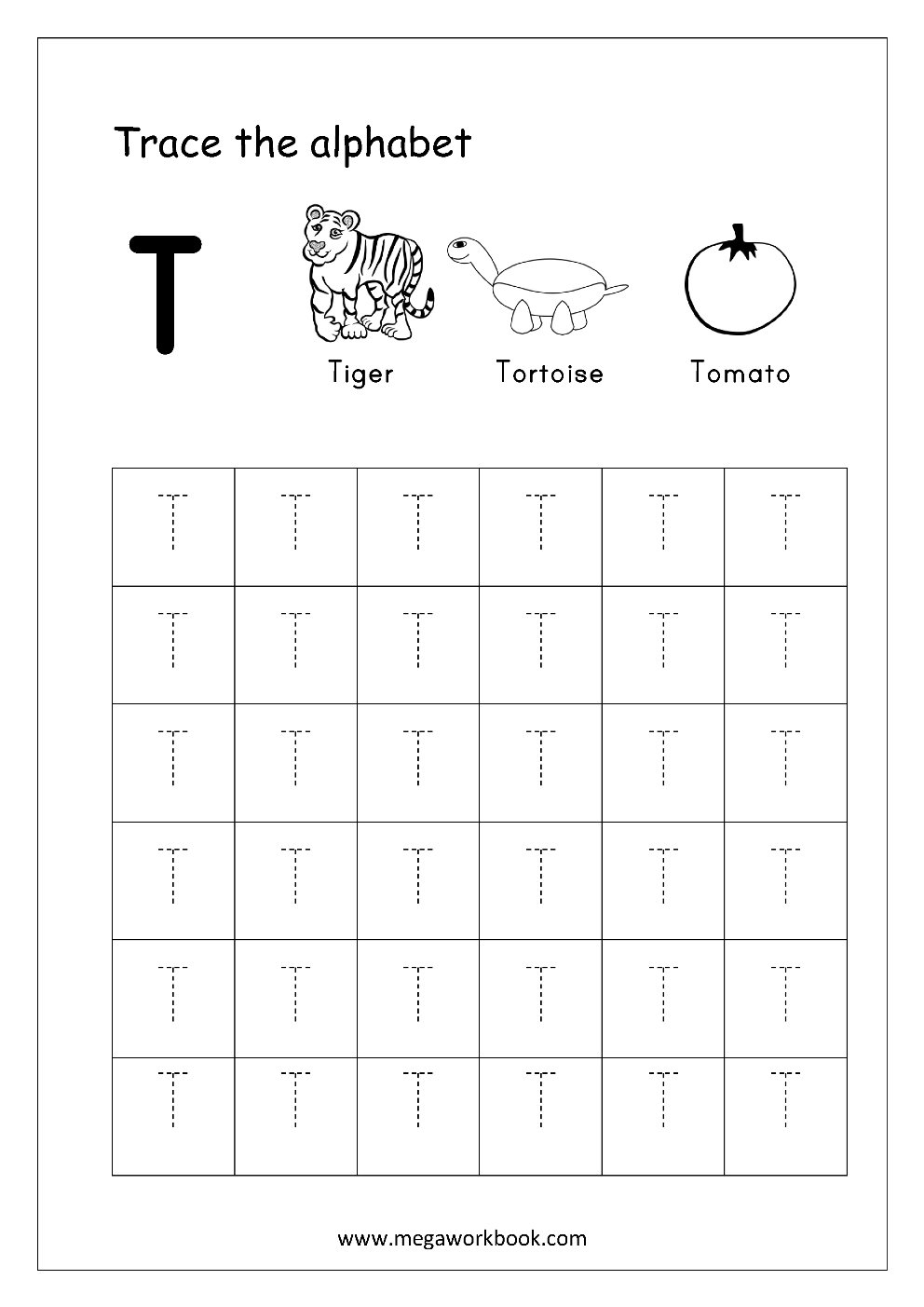 Tracing Letters - Letter Tracing Worksheets - Capital