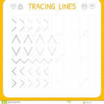 Tracing Lines. Worksheet For Kids. Working Pages For