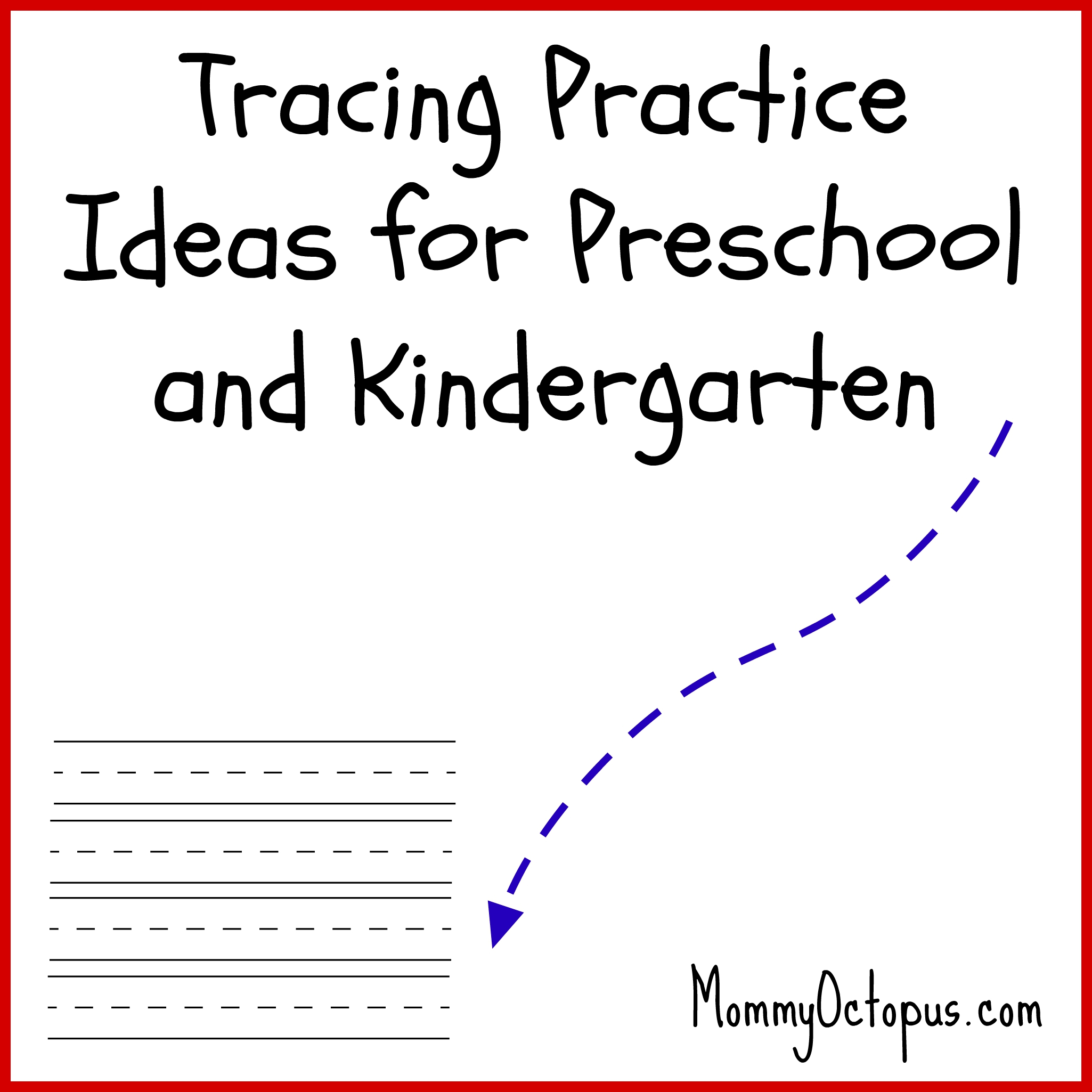 tracing practice for preschool and kindergarten students