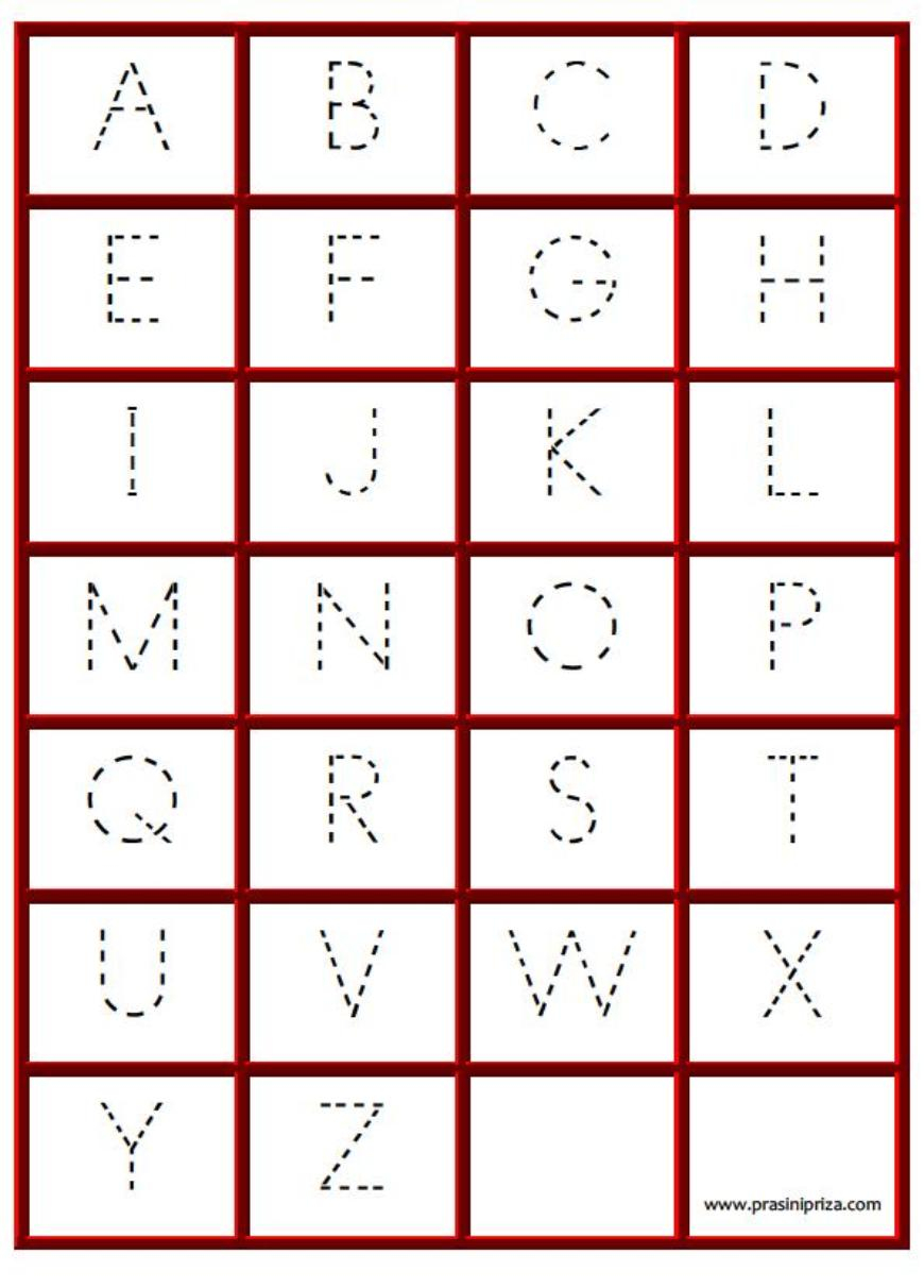 Tracing The Alphabet Letters-A To Z Dot To Dot Printable
