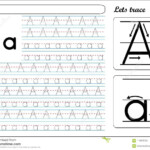 Tracing Worksheet -Aa Stock Vector. Illustration Of Sheet