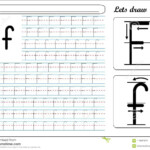 Tracing Worksheet -Ff Stock Vector. Illustration Of Language