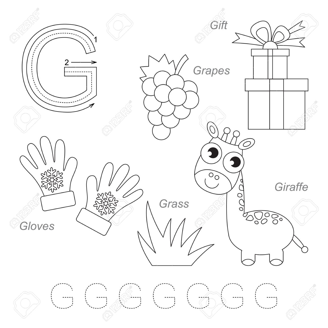 Tracing Worksheet For Children. Full English Alphabet From A..