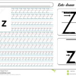 Tracing Worksheet -Zz Stock Vector. Illustration Of Fast
