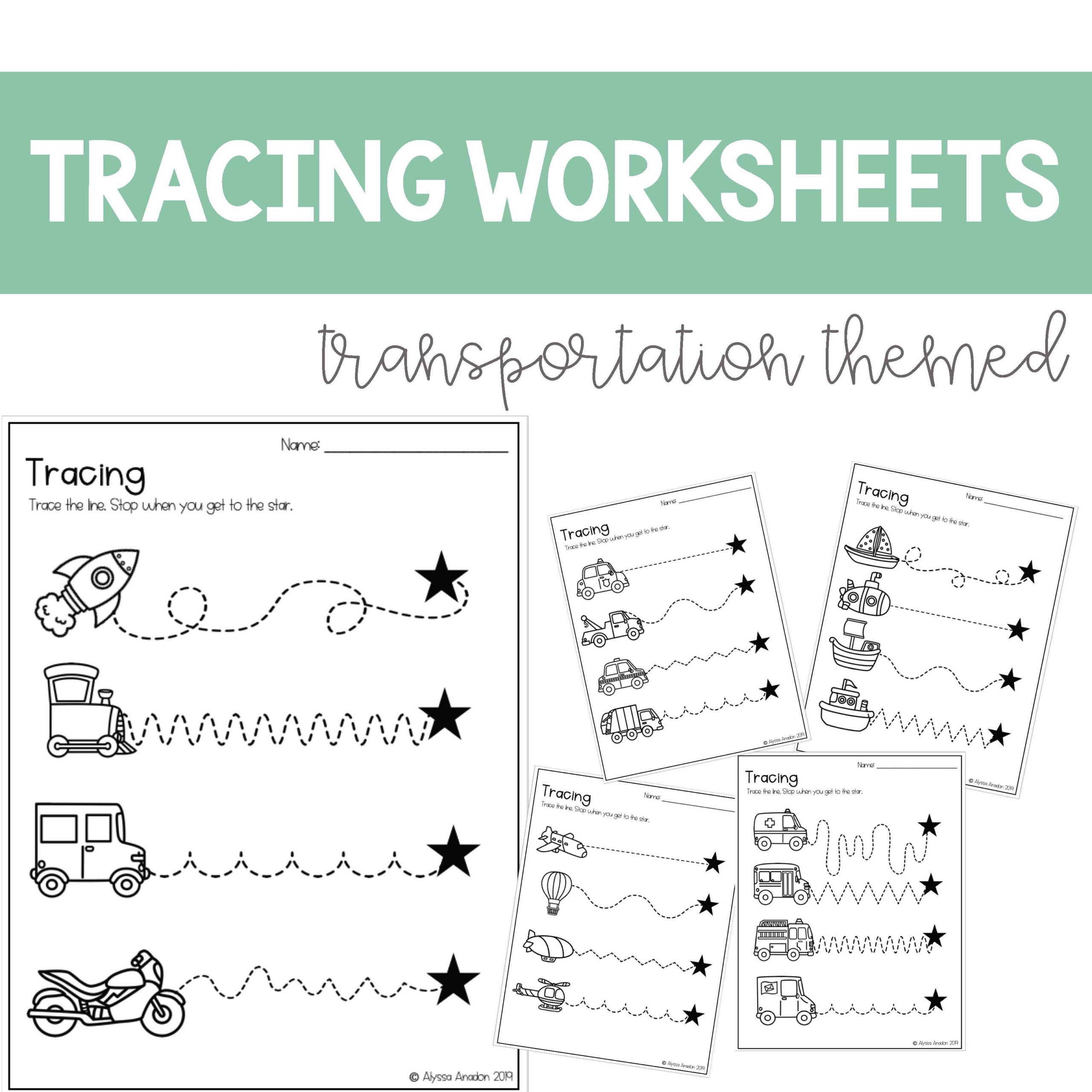 Tracing Worksheets Great For Distance Learning | Writing