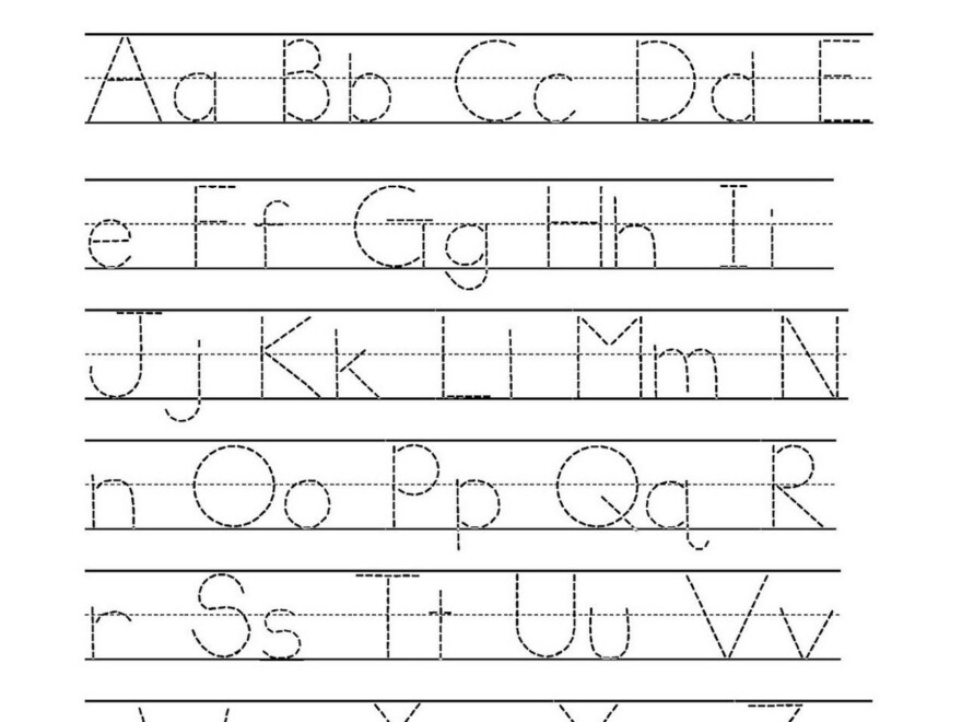 Uppercase And Lowercase Letters Tracing Worksheet | Alphabet