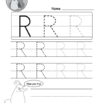 Uppercase Letter R Tracing Worksheet | Tracing Letters