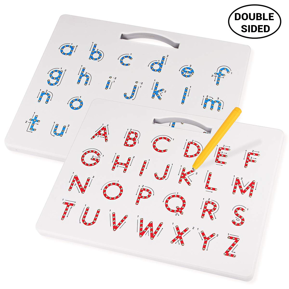 Us $22.32 23% Off|Double Sided Magnetic Drawing Board English Alphabet  Drawing Board Children&amp;#039;s Puzzle Letters Reading And Writing Learning Toys|  | -