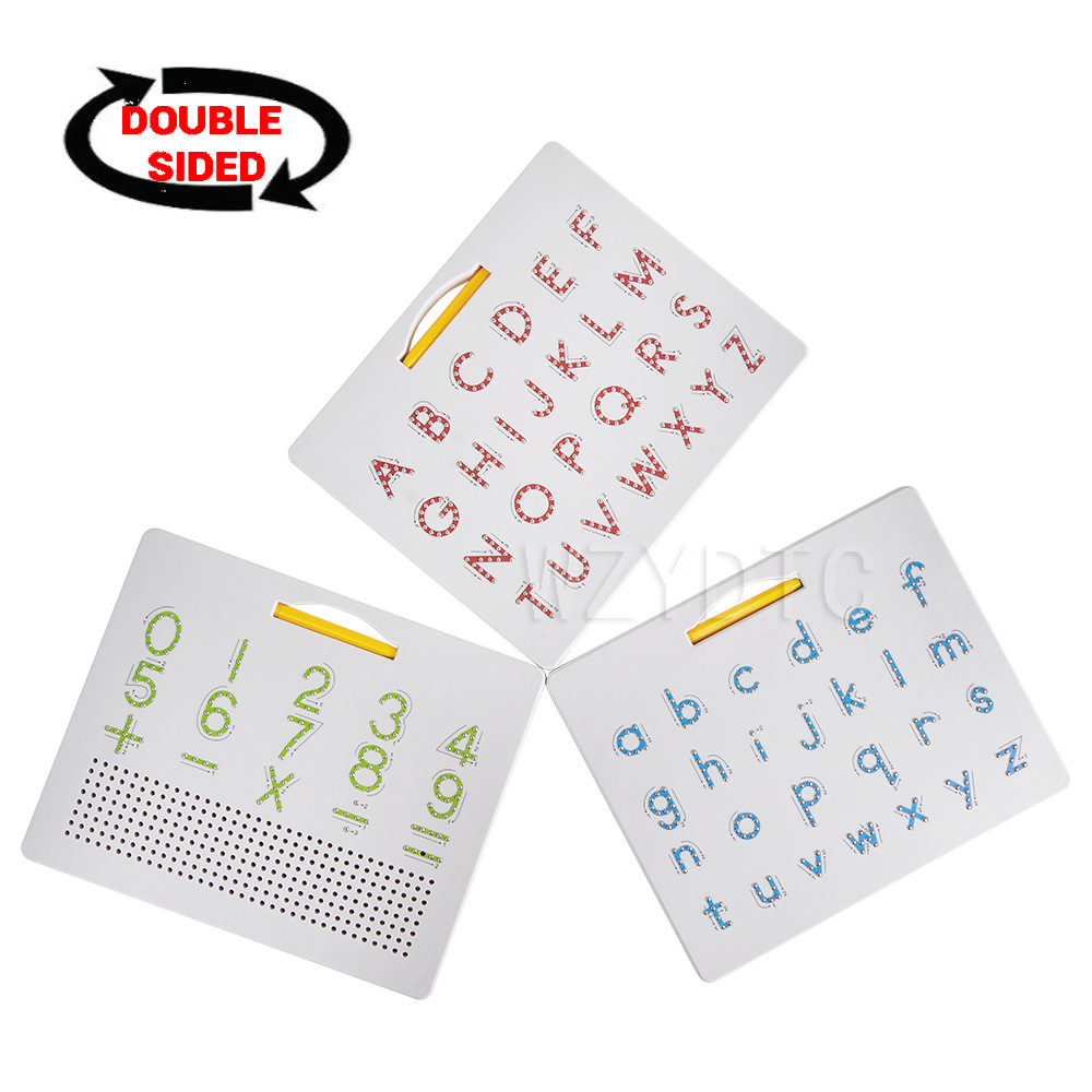 Us $24.02 44% Off|2 In 1 Magnetic Drawing Board Toys Alphabet Letter  Tracing Board Educational Letters Read Write Learning Alphabet Preschool