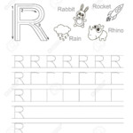 Vector Exercise Illustrated Alphabet. Learn Handwriting. Tracing..