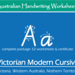 Victorian Modern Cursive Handwriting Worksheets - Complete Alphabet