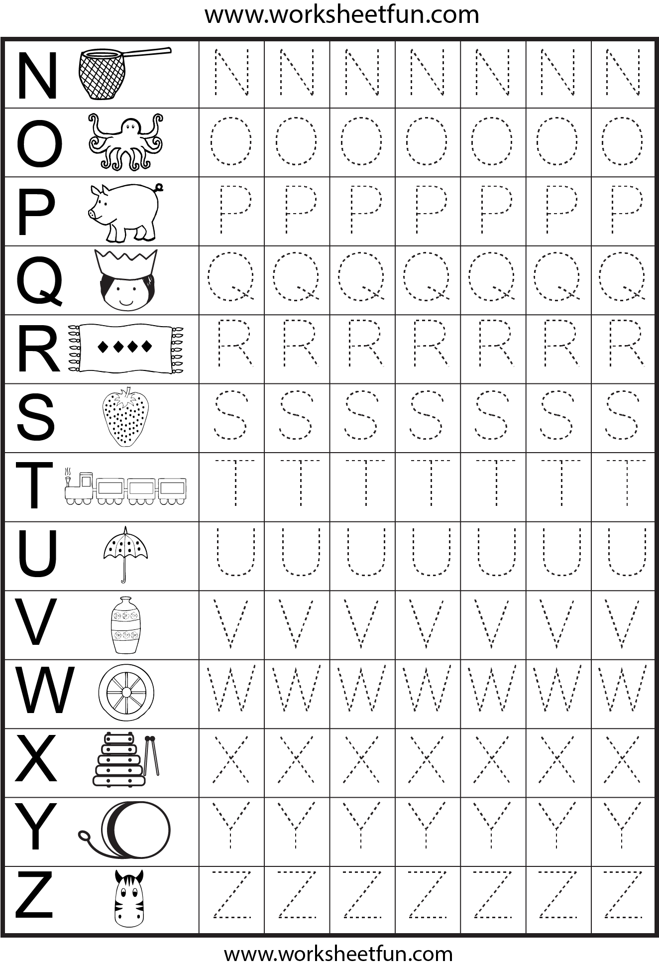 Worksheets For Kindergarten – Alphabet Tracing | Preschool