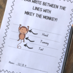 Writing With Monkey Lines | Pre Writing Practice, Kids