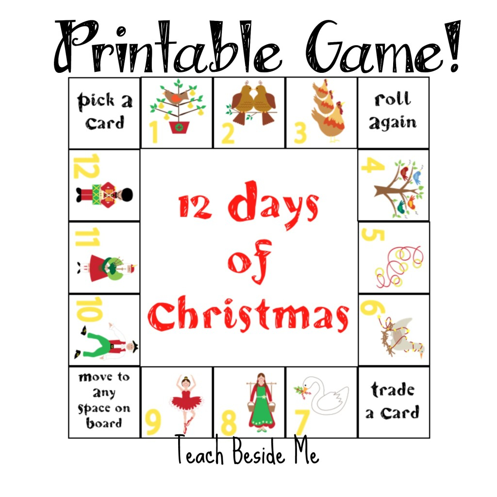 12 Days Of Christmas Printable Game