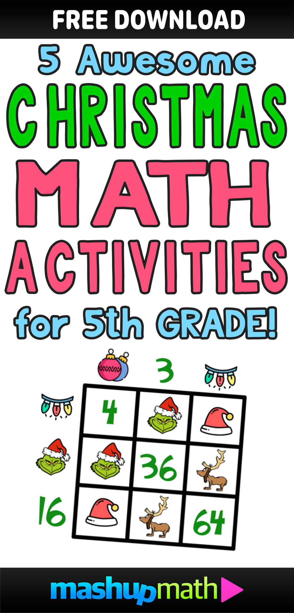 5 Awesome Christmas Math Activities For 5Th Grade — Mashup Math