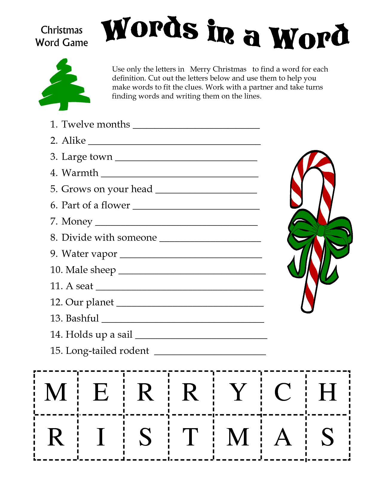 5 Images Of Free Printable Christmas Word Games | Printable