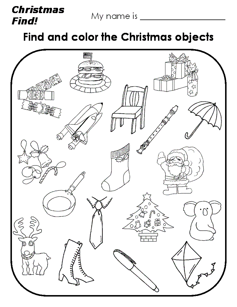 Astonishing Christmas Worksheets For Kindergarten