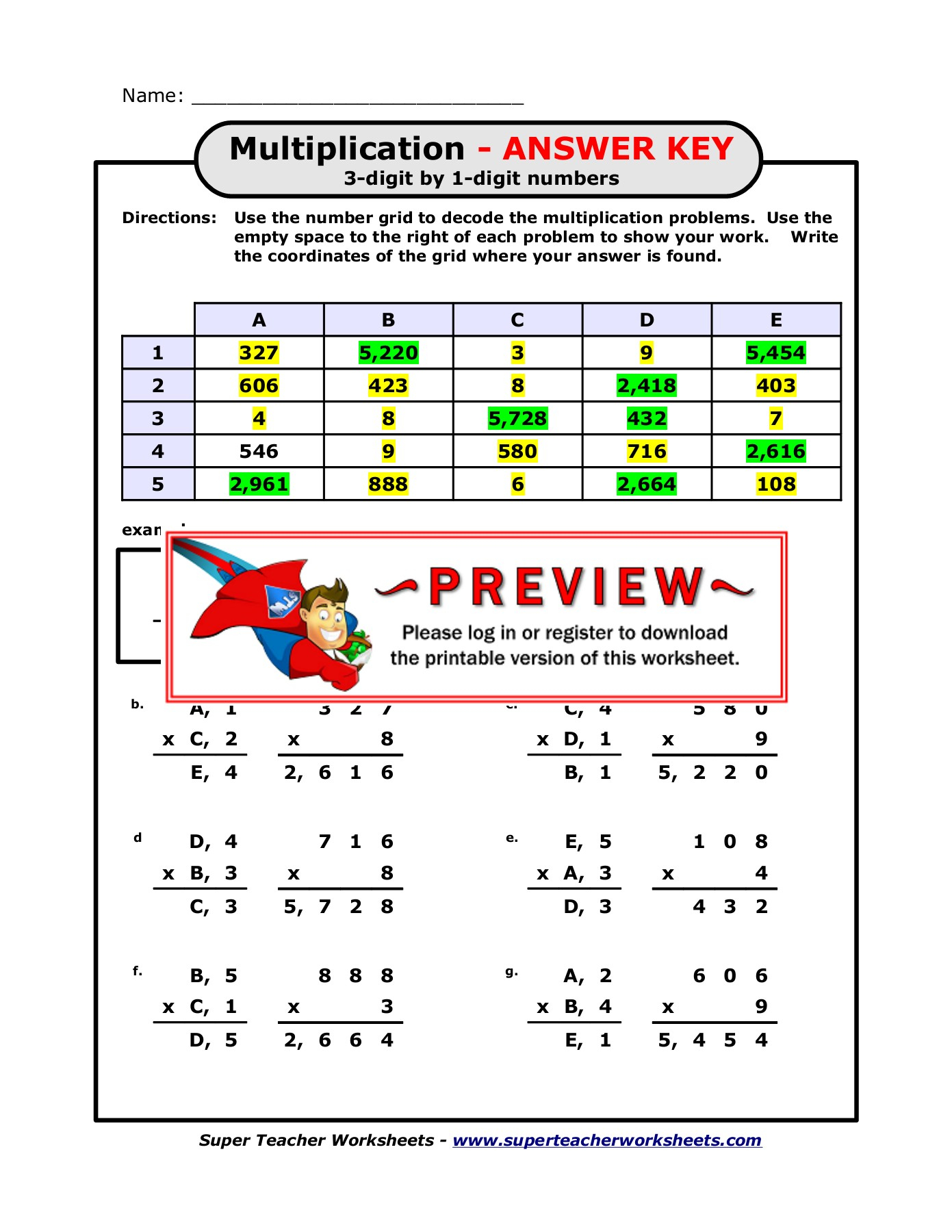 Basic Math Entrance Exam Robinson Crusoe Worksheets Main