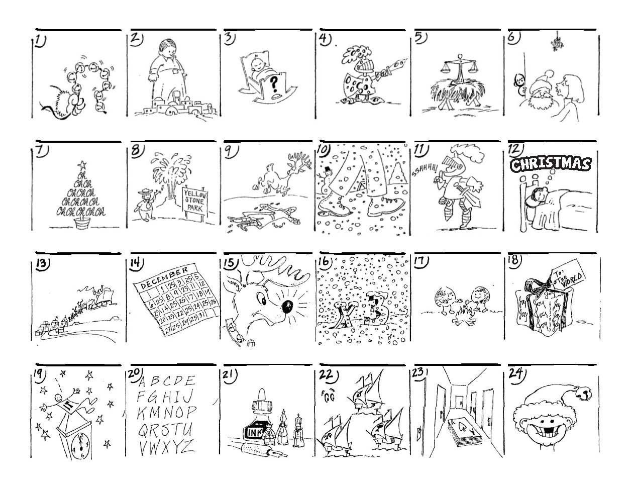 Christmas Carol Puzzles | Christmas Puzzles Printables