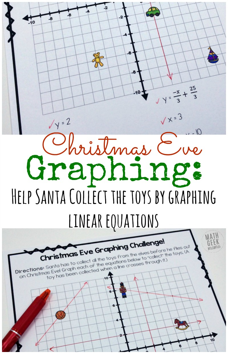 Christmas Challenge: Graphing Linear Equations Practice {Free}