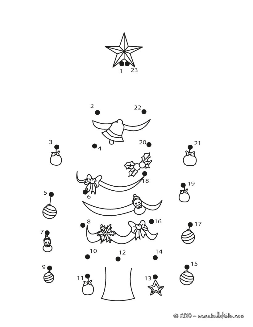 Christmas Dot To Dot - 24 Free Dot To Dot Printable
