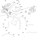 Christmas Dot To Dot - Snowman For Xmas | Christmas Coloring