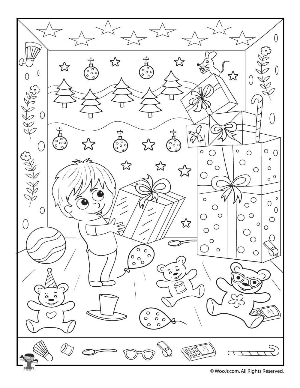 Christmas Gifts Hidden Picture Printable Activity | Woo! Jr