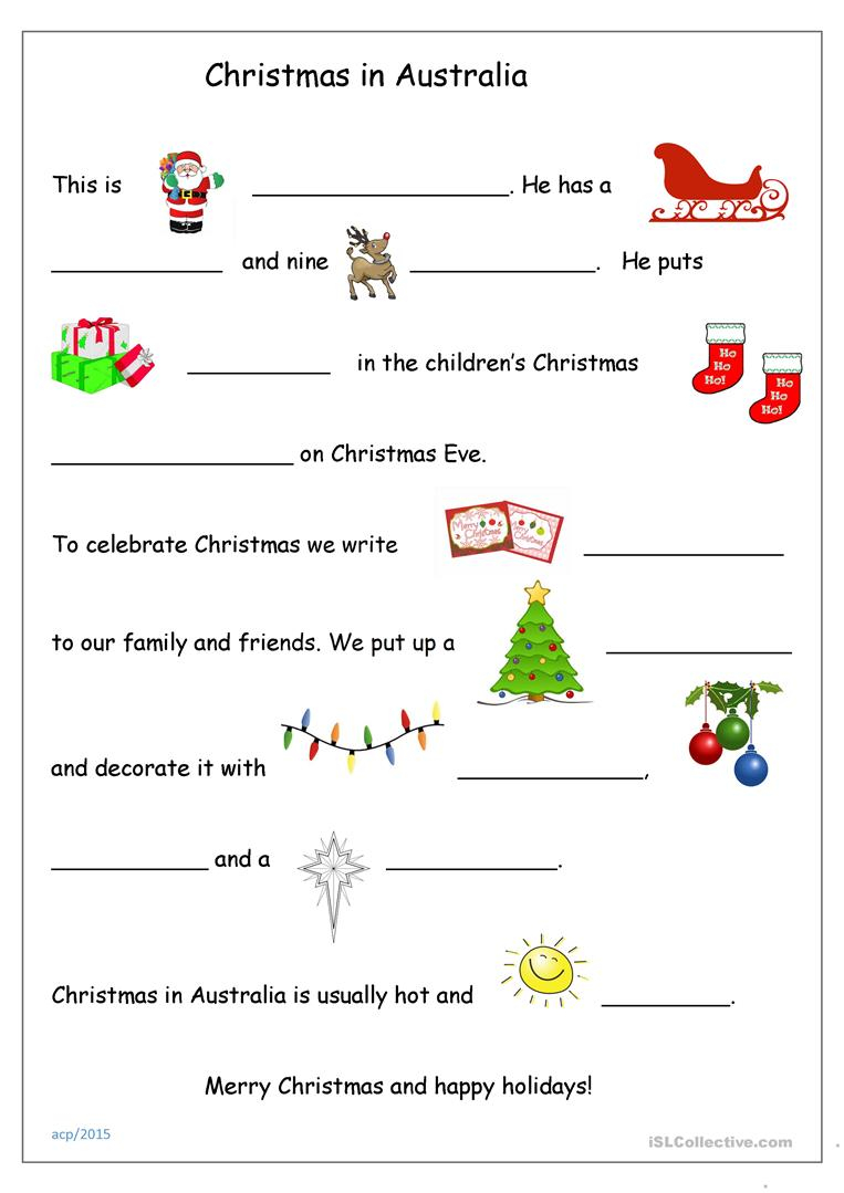 Christmas In Australia - English Esl Worksheets For Distance