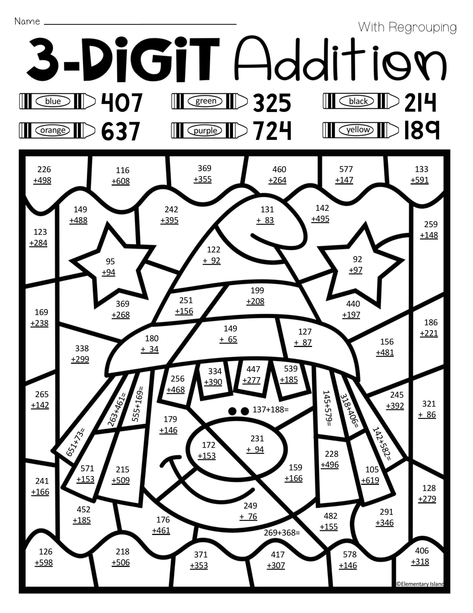 Christmas Math Coloring Pages Printable 2Nd Grade Tremendous