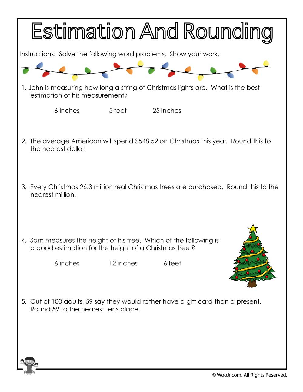Christmas-Math-Rounding | Woo! Jr. Kids Activities