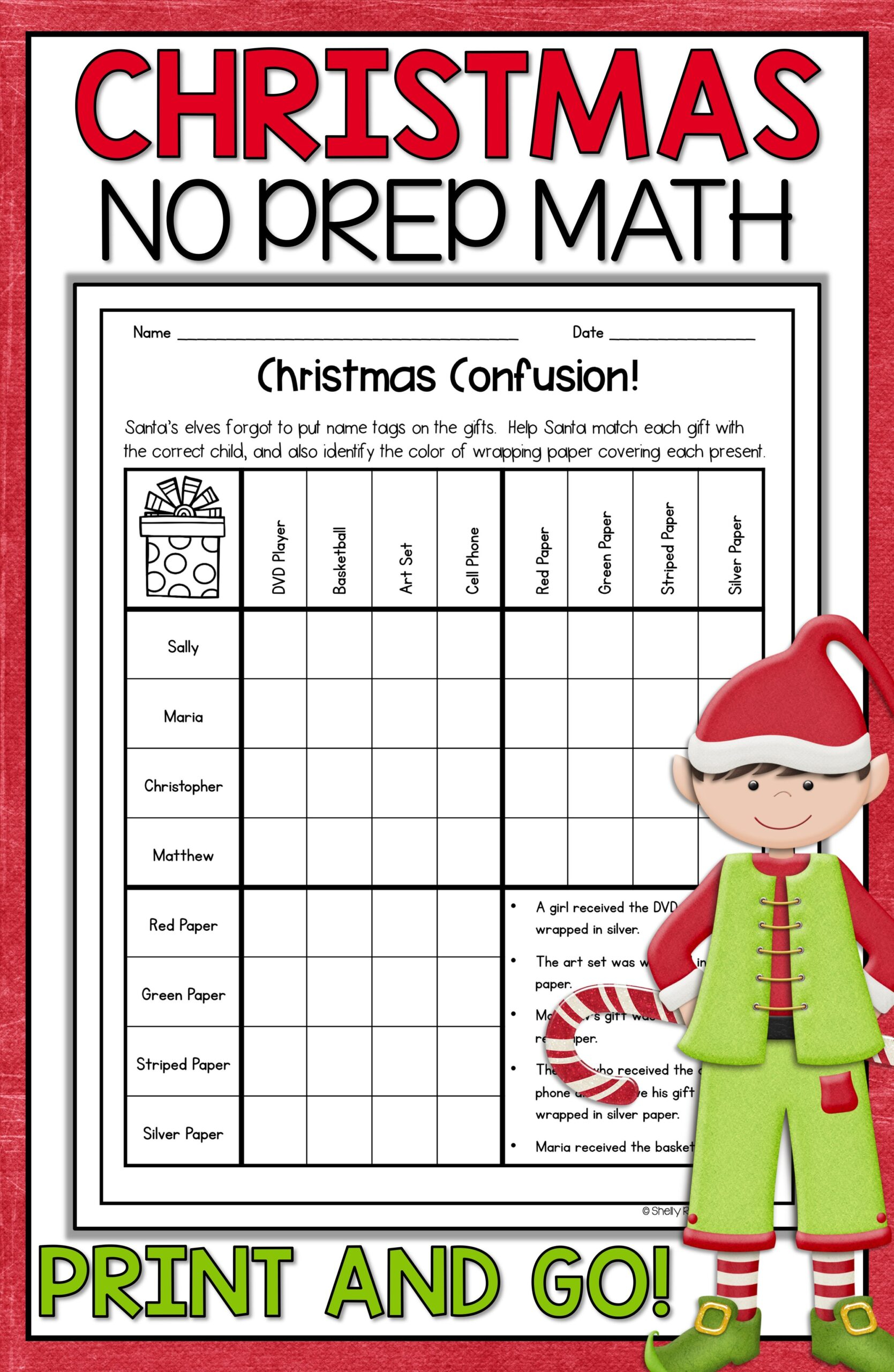 Christmas Math Worksheets For Fifth Grade Kidsmathgames