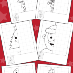 Christmas Symmetry Drawing Worksheets | Christmas Art For