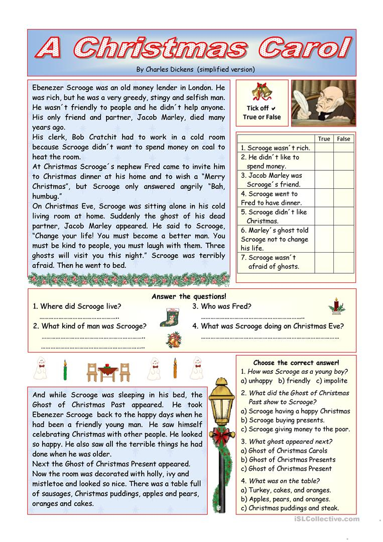 English Esl Christmas Worksheets - Most Downloaded (1028