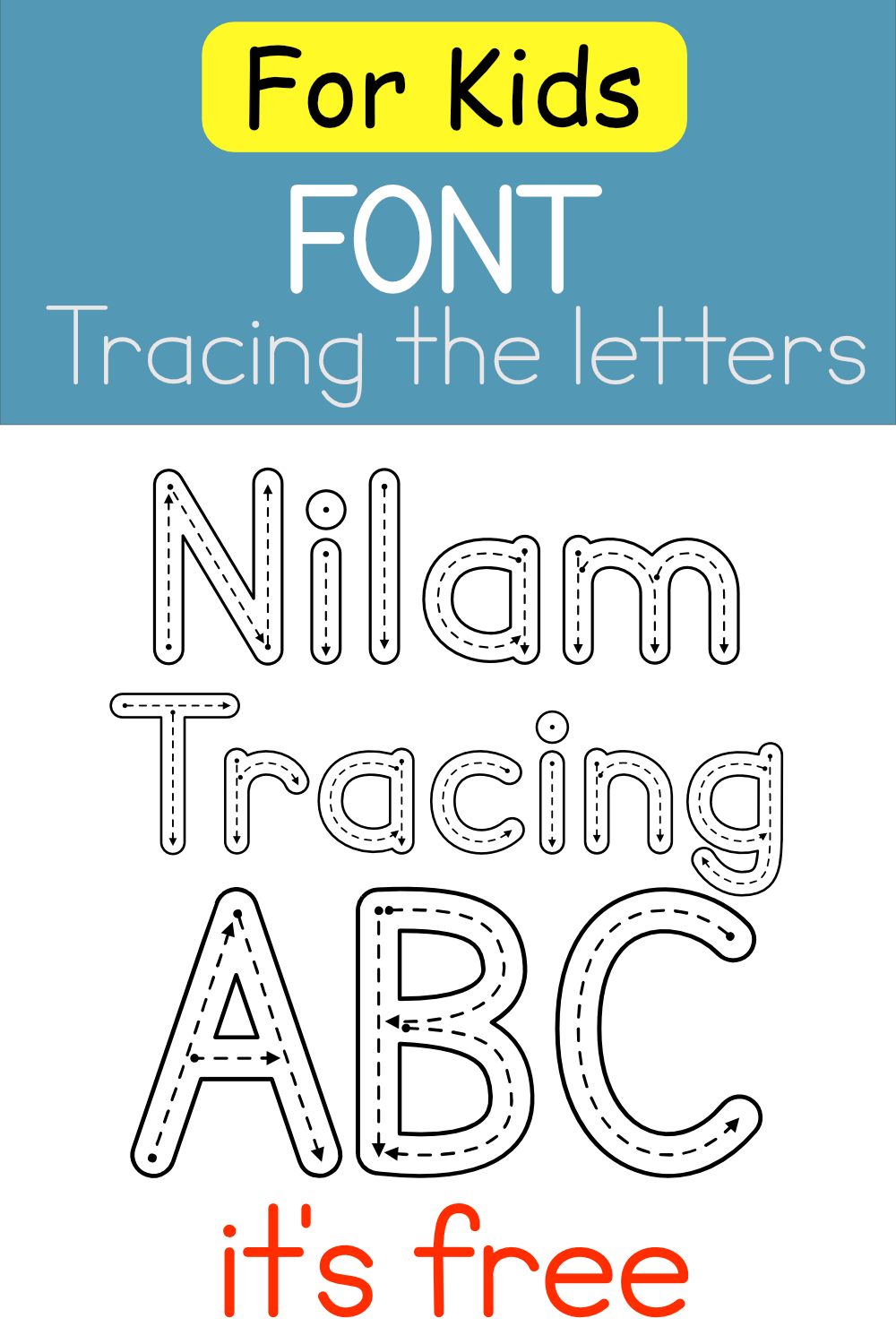 Font For Kids - Tracing In 2020 | Kid Fonts, School Fonts