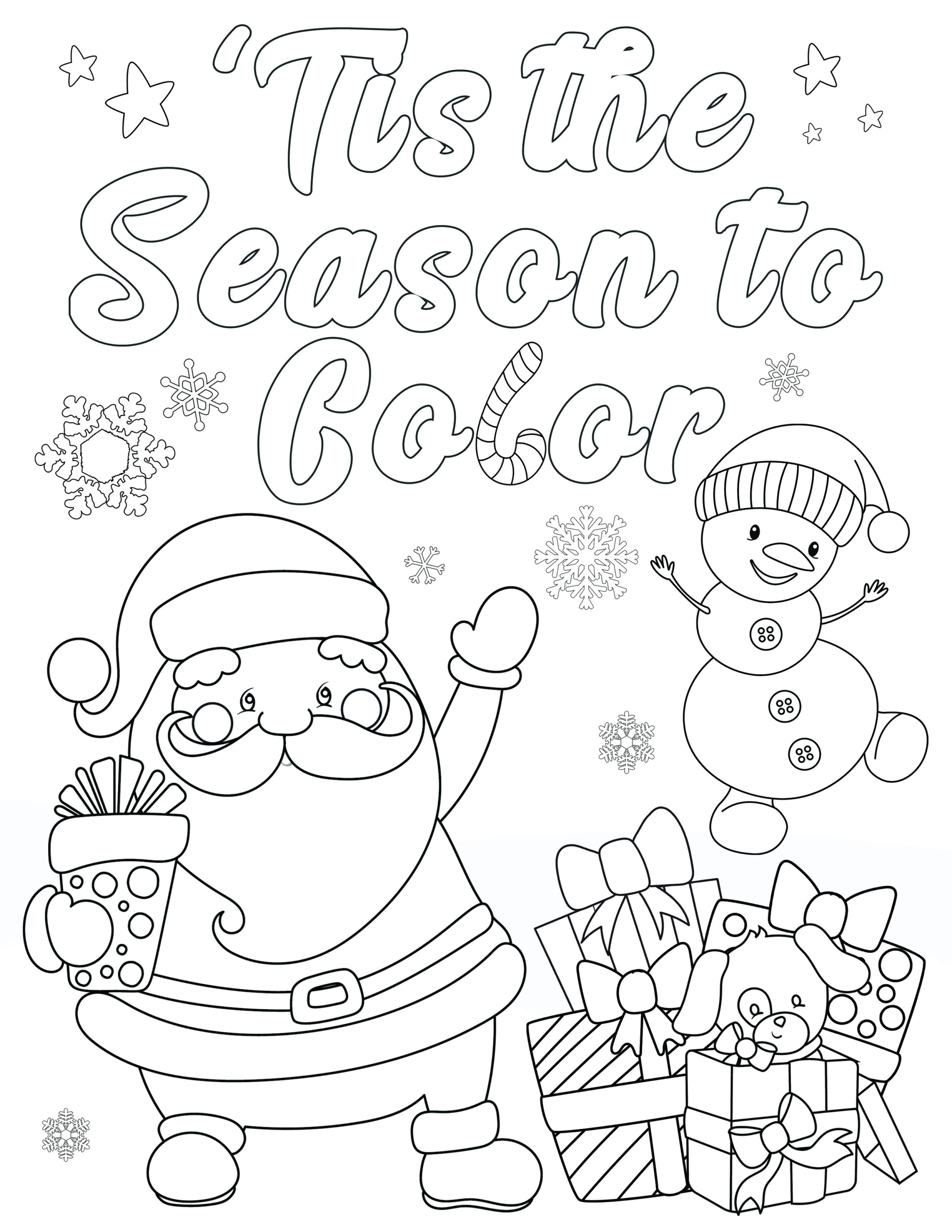 Free Christmas Coloring Pages For Adults And Kids