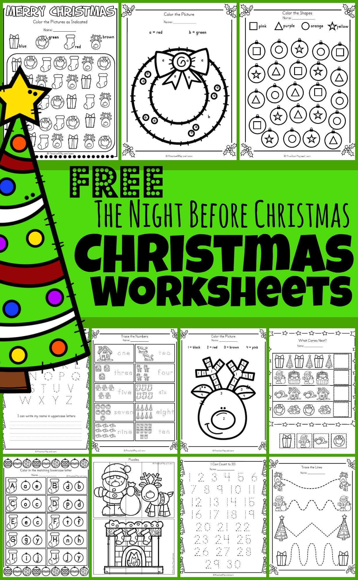 Free ?the Night Before Christmas Worksheets