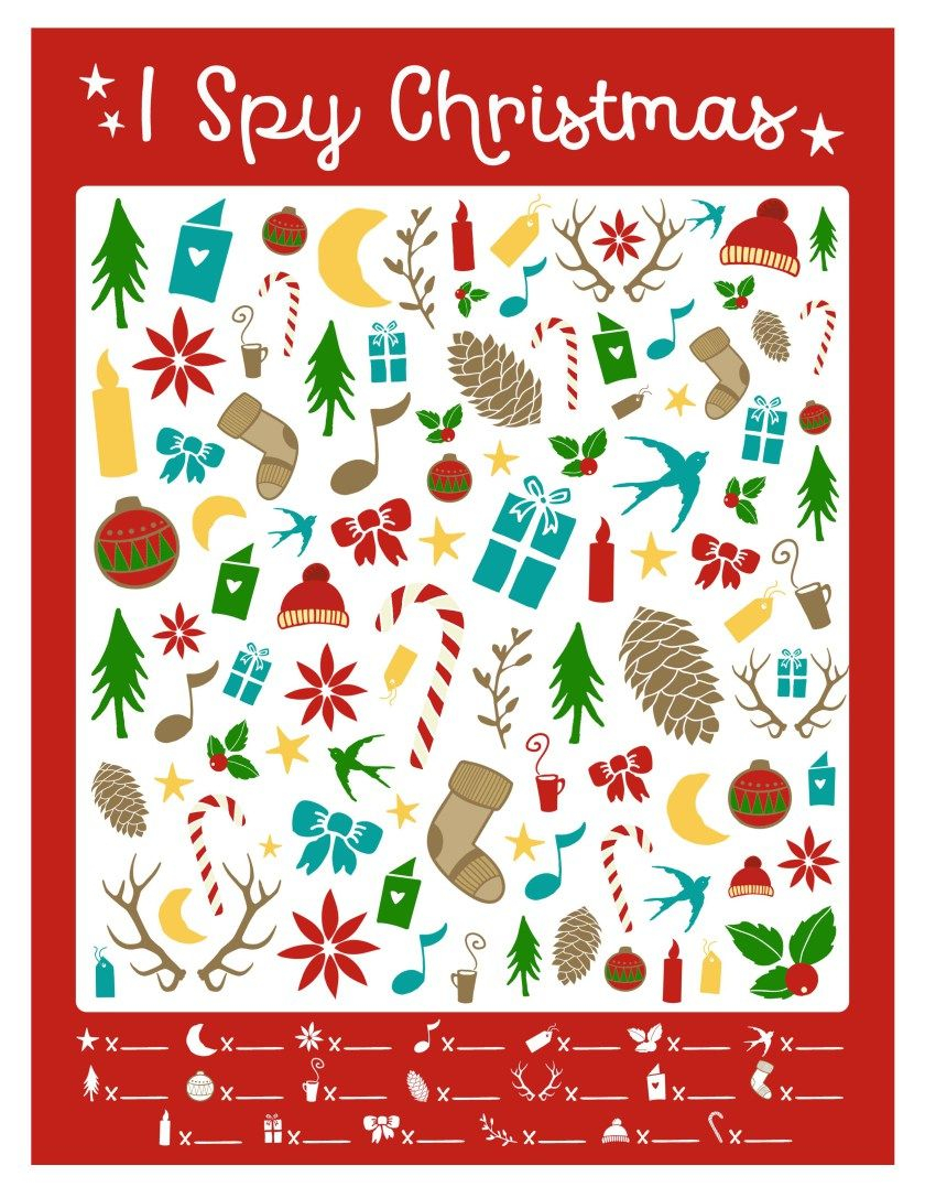 Free Printable I Spy Christmas Worksheets