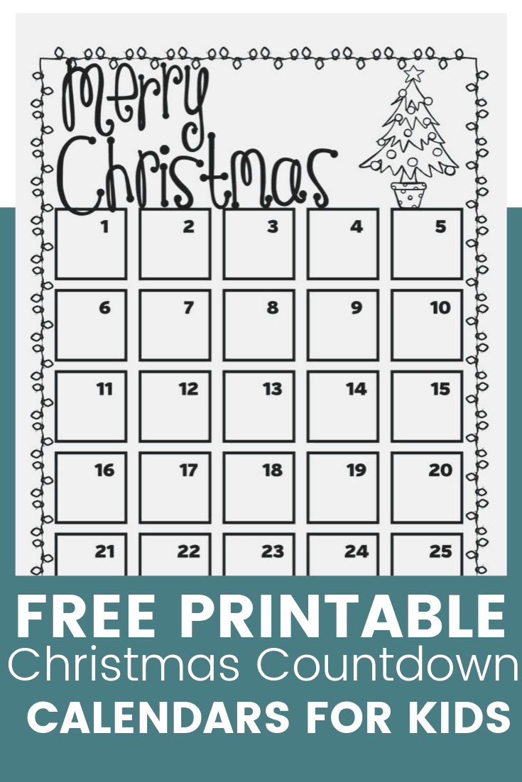 Free Printable Christmas Countdown Calendar | Free