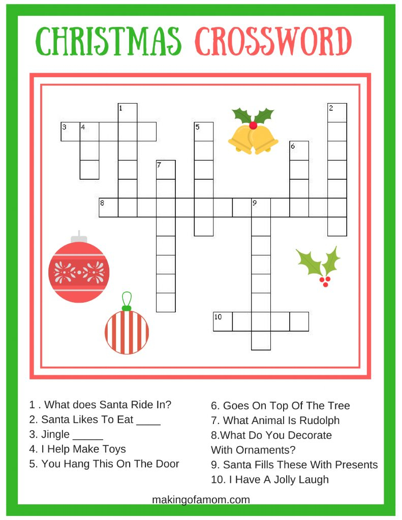 Free Printable Christmas Games - Making Of A Mom