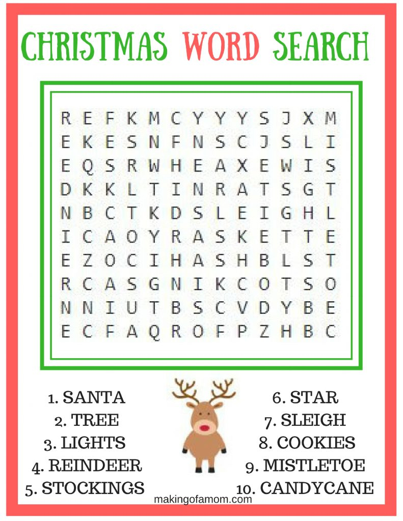 Free Printable Christmas Games - Making Of A Mom