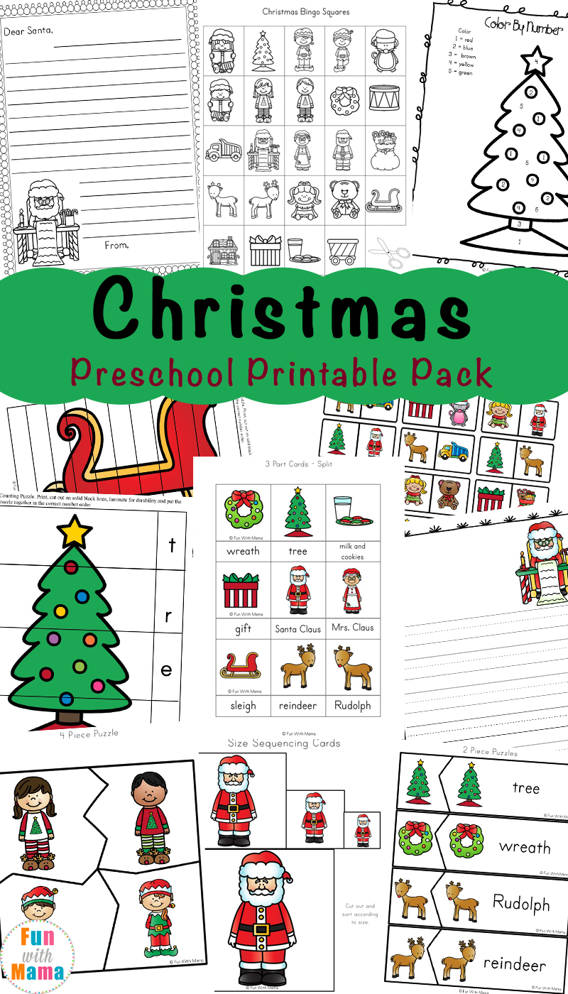 Free Printable Christmas Worksheets - Fun With Mama