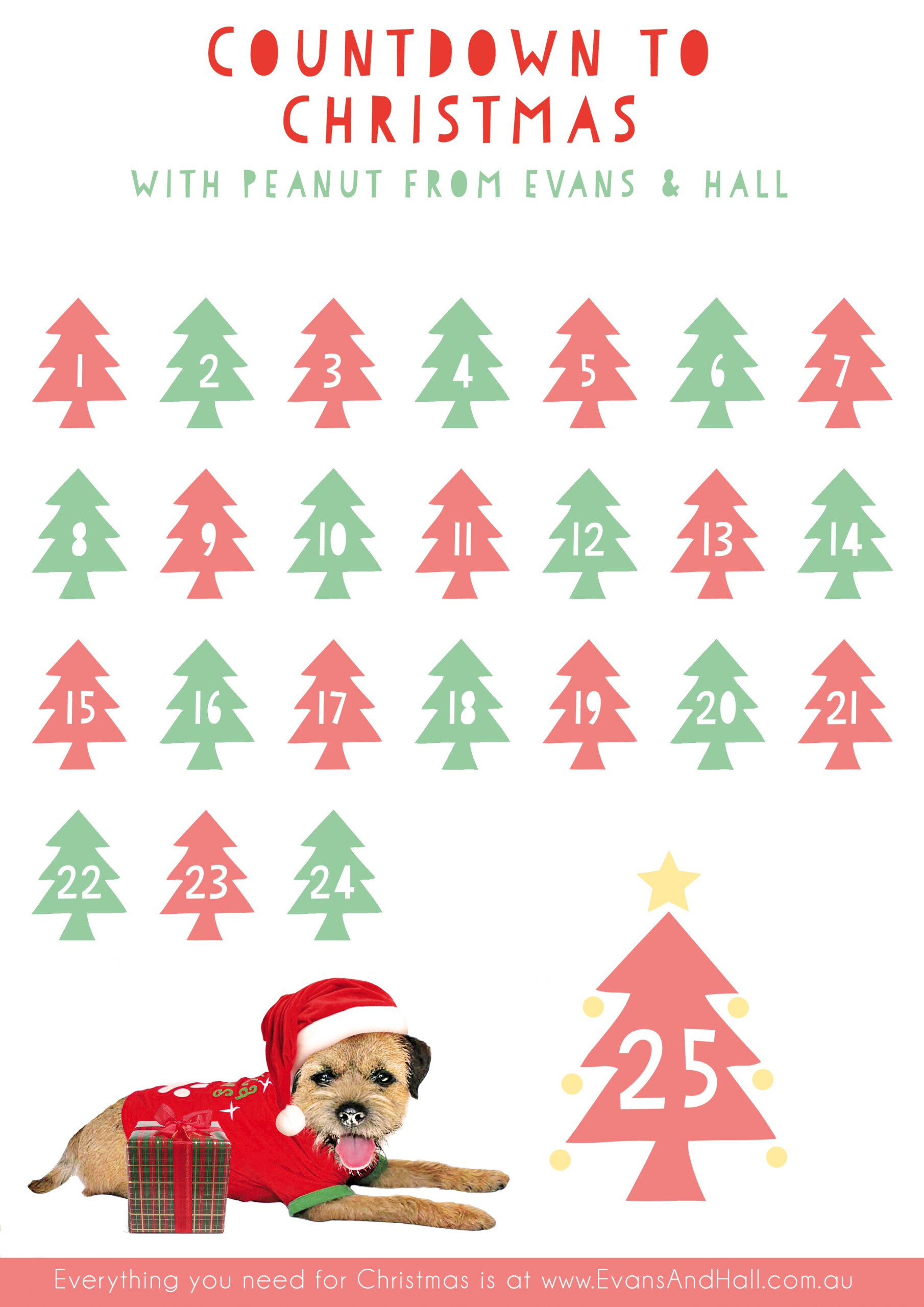 Free, Printable &amp;quot;countdown To Christmas&amp;quot; Chart - Featuring