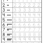 Free Tracing Number Worksheetsor Preschool Alphabet