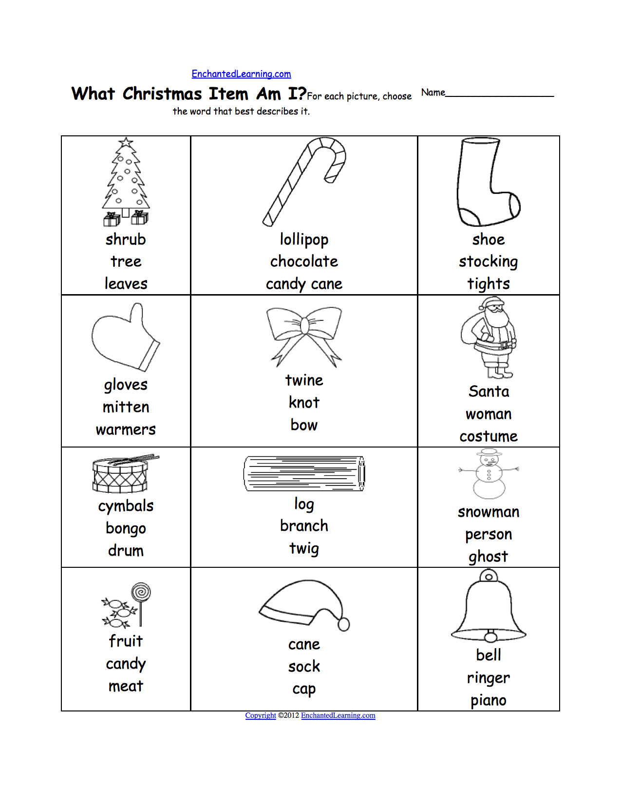 French Xmas Worksheet | Kids Activities