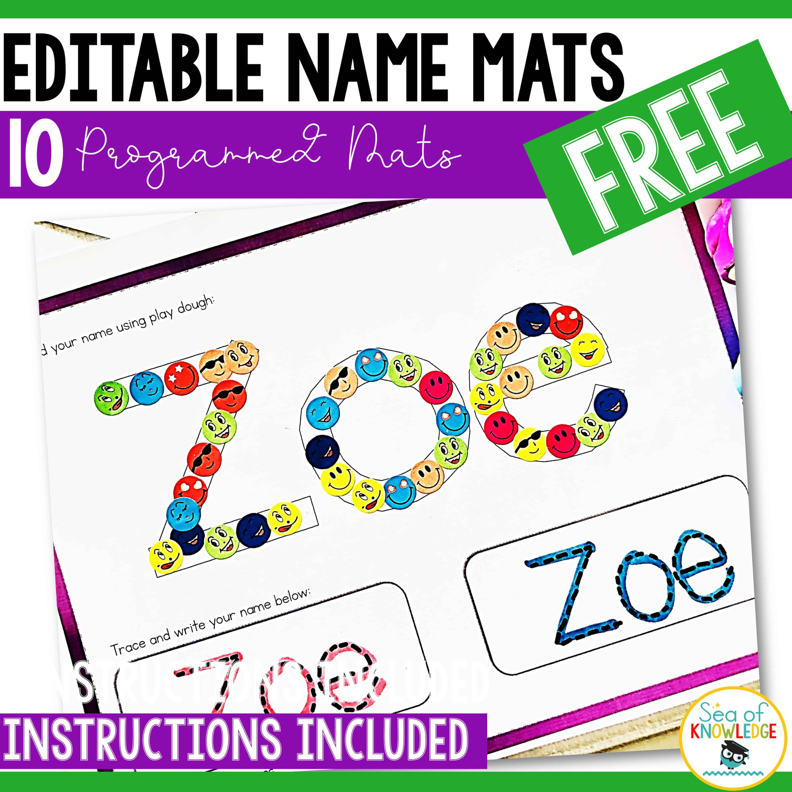 Full-Proof Editable Name Tracing Activities For Preschoolers