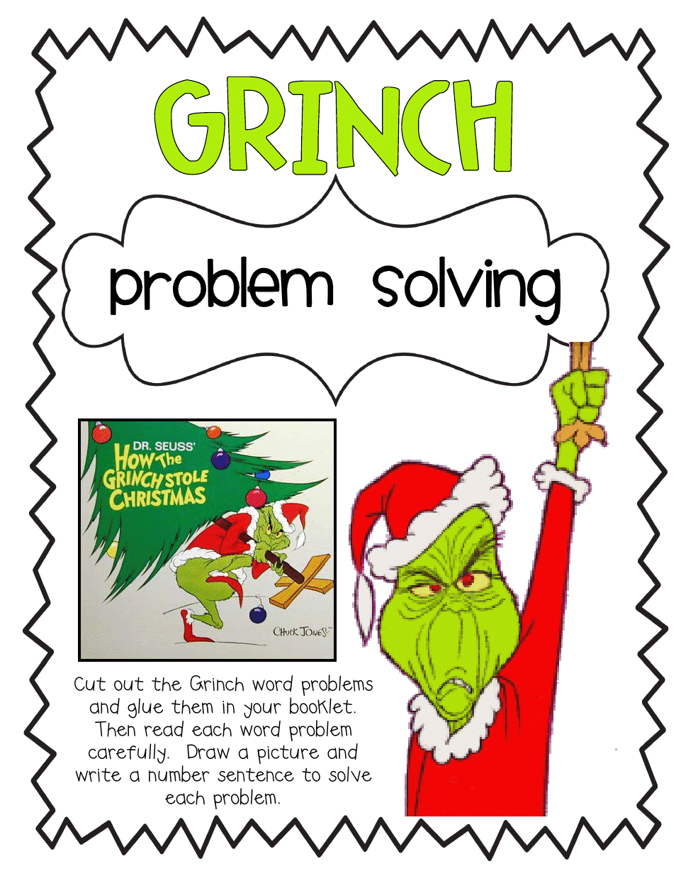 How The Grinch Stole Christmas Worksheets Kindergarten TracingLettersWorksheets