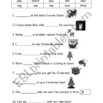 Helper Word Christmas Fill-In-The-Blank - Esl Worksheet