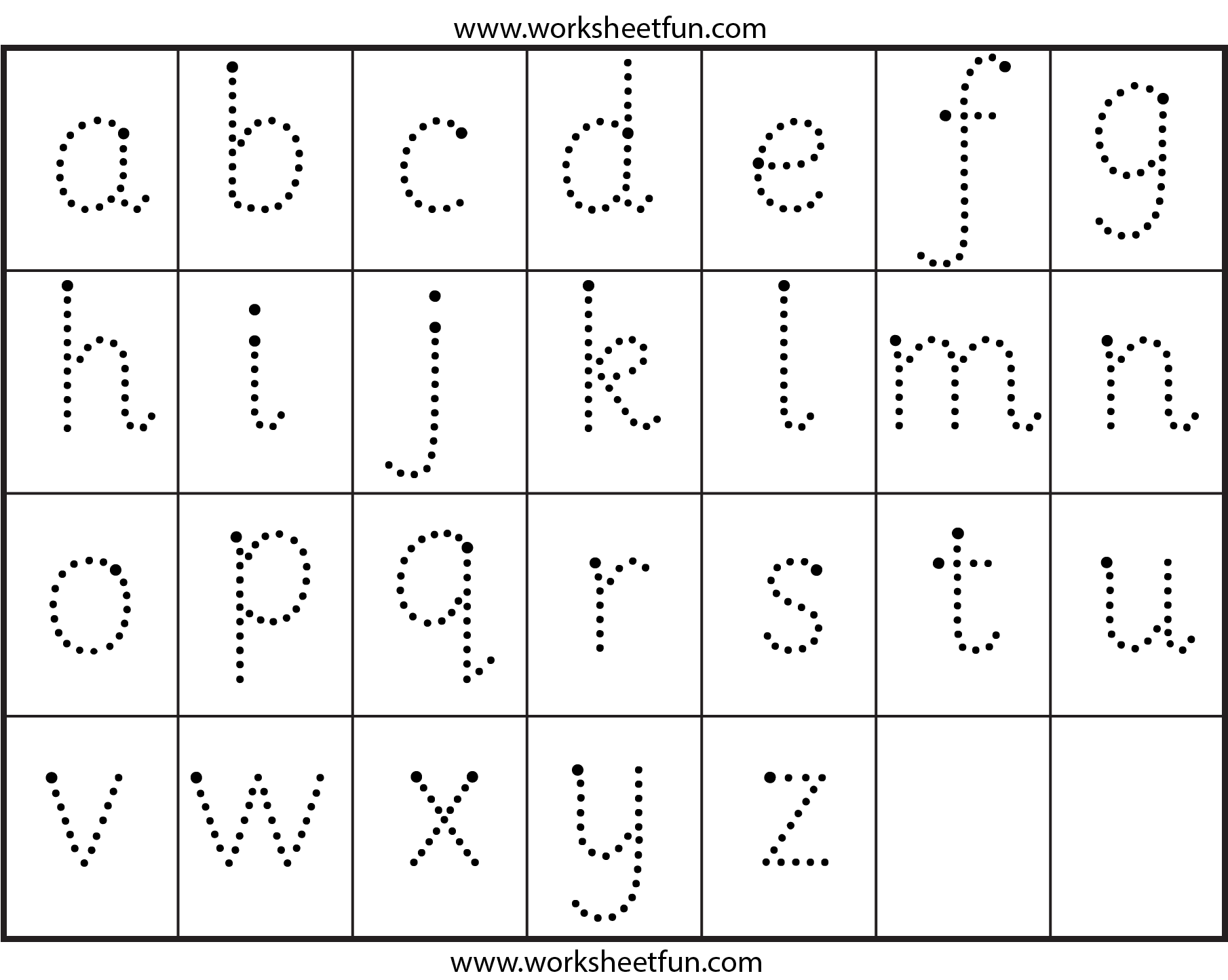 Image Result For Traceable Small Letters | Abc Worksheets